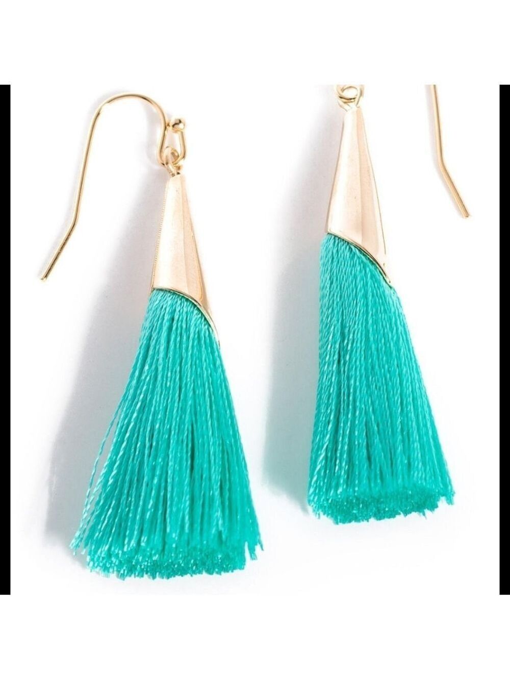 Shiraleah Turquoise Tassel Earrings NWT